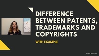 Difference between patents trademarks and copyrights [upl. by Nigel]