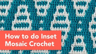 Beginners guide to Inset Mosaic Crochet [upl. by Gessner]