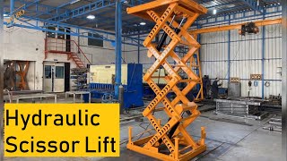 Hydraulic scissor lift manufactured for BASF  Hydrofabs  Scissor lift manufacturer in Bangalore [upl. by Aicul]