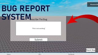 Roblox In Game Bug Reporting System Tutorial  Free Download [upl. by Kelcy]