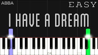 ABBA  I Have A Dream  EASY Piano Tutorial [upl. by Lugar]