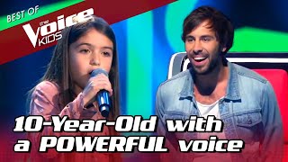 10YearOld POWERHOUSE surprises EVERYONE in The Voice Kids [upl. by Primo]