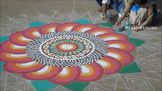 Indian Rangoli Got First Prize in Rangoli Competition  Ever Green Rangoli  Traditional Rangoli [upl. by Onfre]