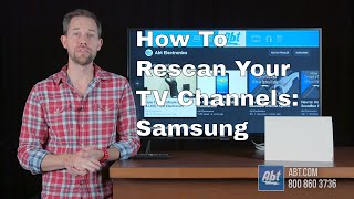 How To Rescan Channels On A Samsung TV [upl. by Adnik]