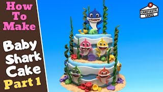 Baby Shark Cake Tutorial Part 1 How to Make a Shark Cake [upl. by Denys]