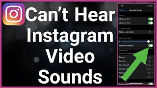 Cant Hear Instagram Video Sound  Problem Fixed [upl. by Cha]