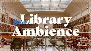 Quiet Library Ambience Background Noise for Study  White Noise 도서관 백색소음 [upl. by Jelks]