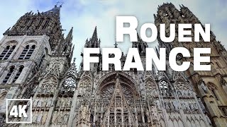 Cathedral of Rouen Normandy FRANCE 2021 ⛪️ • Real Time Virtual Walking Tour Ambience in 4K ASMR [upl. by Nomolos]