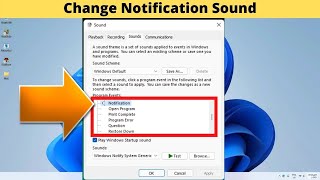 Windows 11  Change Notification Sounds [upl. by Lewap]