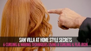 6 Different Ways To Curl Your Hair  Sam Villa [upl. by Anstus815]