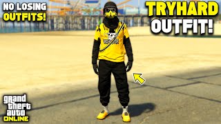 GTA 5 ONLINE NEW BLACK JOGGERS RIPPED SHIRT GLITCH TRYHARD MODDED OUTFIT 169 NO TRANSFER GLITCH [upl. by Reichel]