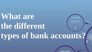 What are The Different Types of Bank Accounts [upl. by Einatirb]