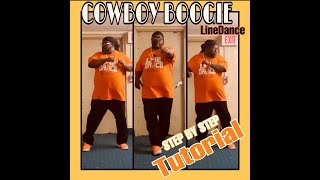 Big Mucci The Cowboi Boogie Line Dance Step by Step Instructional [upl. by Aidnic561]