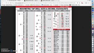 Drill and Tap chart explained [upl. by Eatnod11]