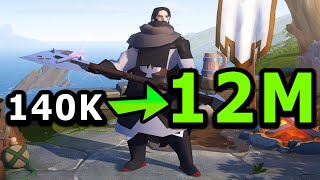 ALBION ONLINE 140K BUILDS TO 12M  SOLO  GREATAXE  MIST [upl. by Kain]