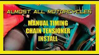 Motorcycle  Manual Timing Chain Tensioner Install  Yamaha R6 [upl. by Ueihttam]