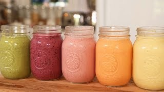 5 Healthy Breakfast Smoothies [upl. by Anaik]