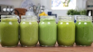 5 Green Smoothie Recipes [upl. by Yelsnit]