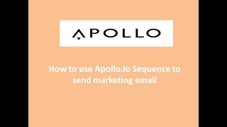 Use Apolloio Sequence  How to send email using Apollo Sequence  Send bulk emails from Apollo [upl. by Fabron]