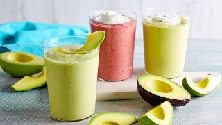 Three Smoothie recipes made with Avocados [upl. by Portuna]