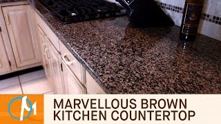 Marvellous Brown Granite Kitchen Countertops  Marblecom [upl. by Horner]