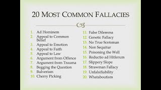 20 Most Common Logical Fallacies [upl. by Ede]