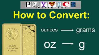 EASY How to Convert OUNCES to GRAMS Ounce to Gram Conversion ozg [upl. by Hildagard]