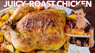 Juicy ROAST CHICKEN RECIPE  How To Cook a Whole Chicken [upl. by Iridis163]