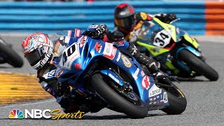 Incredible final laps and photo finish at 2021 Daytona 200  Motorsports on NBC [upl. by Selin]