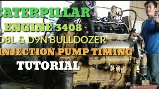 CATERPILLAR ENGINE 3408 D8L amp D9NDOOZERINJECTION PUMP TIMING TUTORIAL [upl. by Faye]