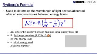 Using Rydbergs Formula [upl. by Oilalue]