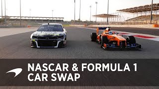 Jimmie Johnson and Fernando Alonso car swap [upl. by Dennie]