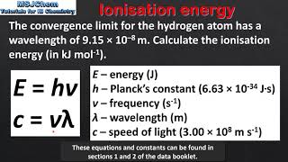 S136 Calculating ionisation energy HL [upl. by Creighton918]