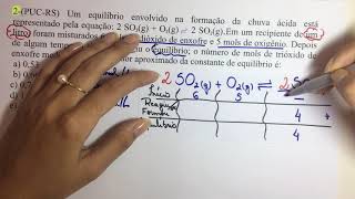 Exercício 2 Equilíbrio Químico [upl. by Yebot]