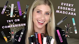 EVERY Essence MASCARA  Testing ALL 23 ESSENCE Mascaras [upl. by Ahsircal]