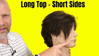 How to have Longer Hair on Top and Shorter on Sides without an Undercut  TheSalonGuy [upl. by Tice]