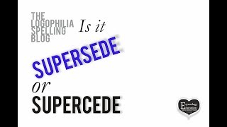 How to Spell Video supersede or supercede [upl. by Ahsinwad]