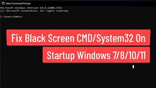 FIX Black Screen CMDSystem32 On Startup Windows 781011 [upl. by Anitneuq]