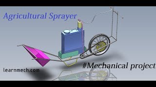 Design and Animation of Agricultural SprayerMechanical Engineering Project [upl. by Rehpotsirk]