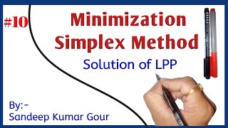 Simplex Method  Minimization problem  operational research [upl. by Schaffer184]