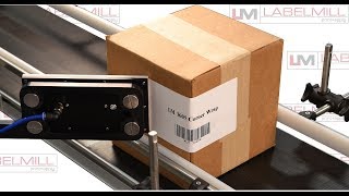 LabelMill LM3605CW Print and Apply Corner Wrap Label Applicator [upl. by Llemart]