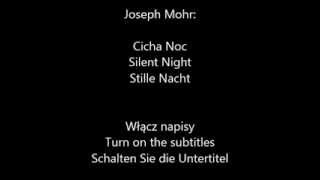 Cicha Noc  Silent Night  Stille Night Lyrics [upl. by Secundas]