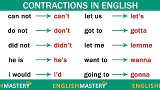 70 Contractions Every English Intermediate Learner MustKnow [upl. by Aneral]