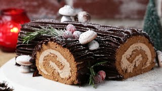 Bûche de Noël A French Christmas Dessert • Tasty [upl. by Prowel]