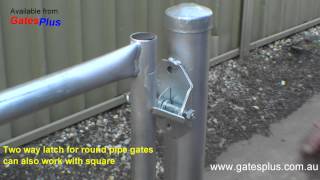 Gate Latch 2 way for round pipe and square [upl. by Gierc786]