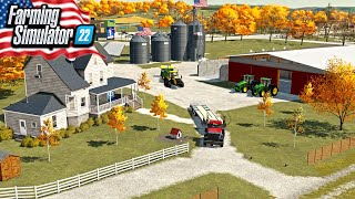 BUILDING AN AMERICAN FARM FROM SCRATCH FARMING SIMULATOR 22 [upl. by Ainslie275]