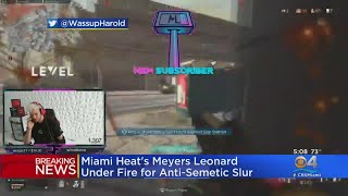 Miami Heat Player Meyers Leonard Uses AntiSemitic Slur While Streaming Video Game [upl. by Marlon717]