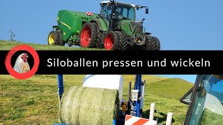 Siloballenpressen und Siloballen wickeln [upl. by Zinah]