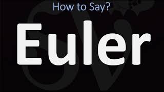 How to Pronounce Euler CORRECTLY [upl. by Laws]