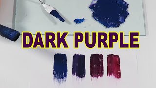 How To Make Dark Purple Colour Using Acrylic Paints [upl. by Scheld]